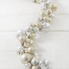 Raz 4' Champagne And Silver Ball Christmas Garland G4116150