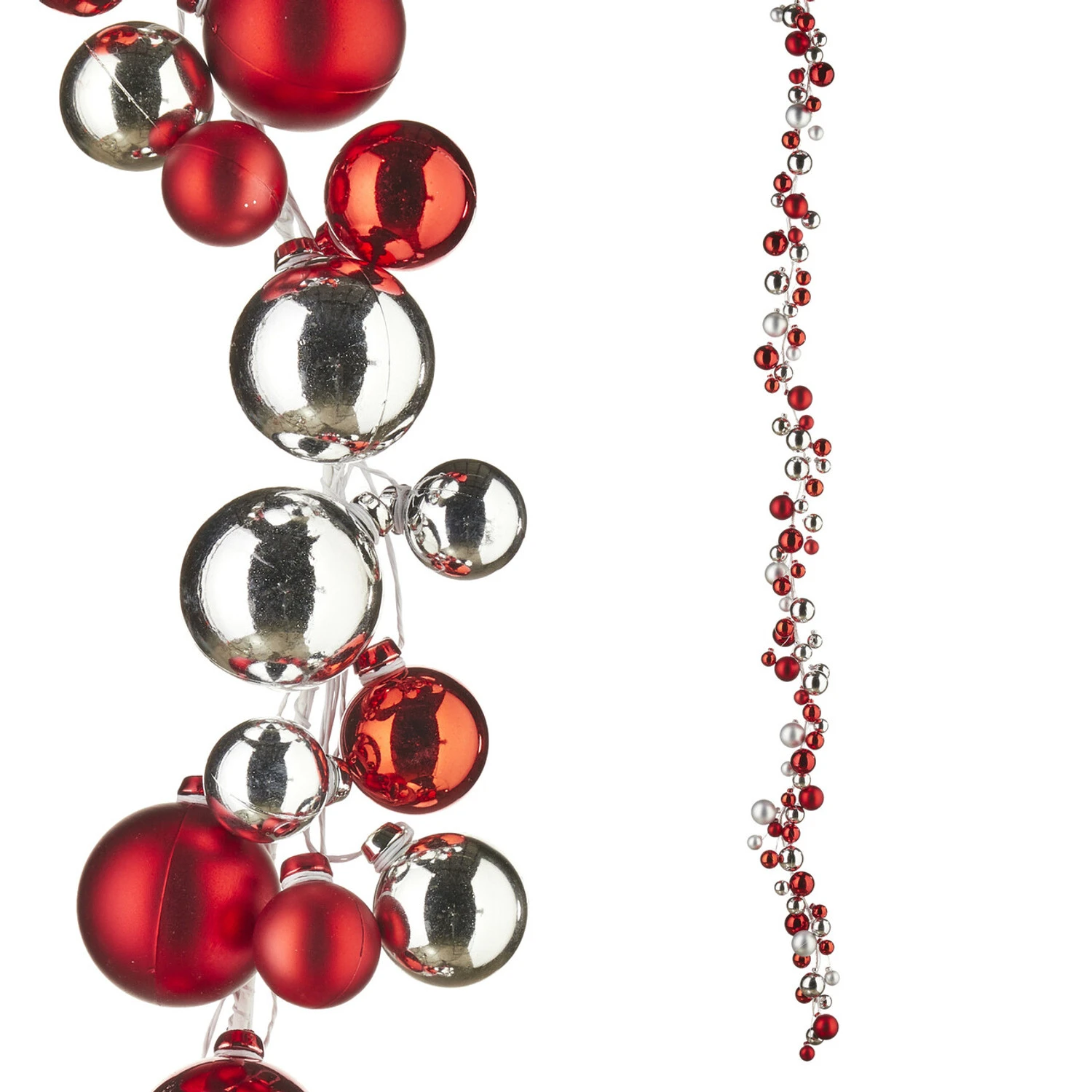 Raz 6' Silver and Red Ball Ornament Christmas Garland G4102392 Raz 6' Silver And Red Ball Ornament Christmas Garland G4102392 -The Jolly Christmas Shop apitd6cqe 07822.1646091922