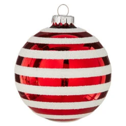 Raz 4" Red And White Striped Glass Christmas Ornaments 4120871 2 Raz 4" Red And White Striped Glass Christmas Ornaments 4120871 -The Jolly Christmas Shop apithfbyx 24383.1646091989