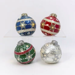 8.5" Battery Operated LED Lighted Jumbo Ornament Christmas Decoration 2533970