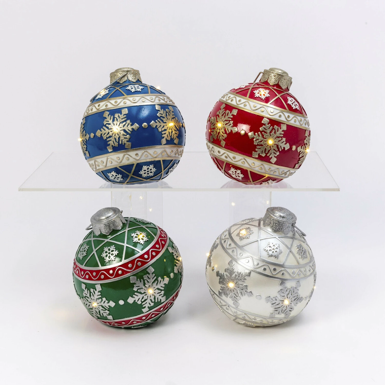 8.5" Battery Operated LED Lighted Jumbo Ornament Christmas Decoration 2533970