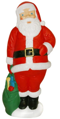 60" Large Santa With Green Bag Christmas Blow Mold C952