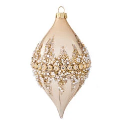 Raz 6" Gold Beaded Glass Christmas Ornament 4022874 3 Raz 6" Gold Beaded Glass Christmas Ornament 4022874 -The Jolly Christmas Shop apiwuqrlu 78287.1646091883