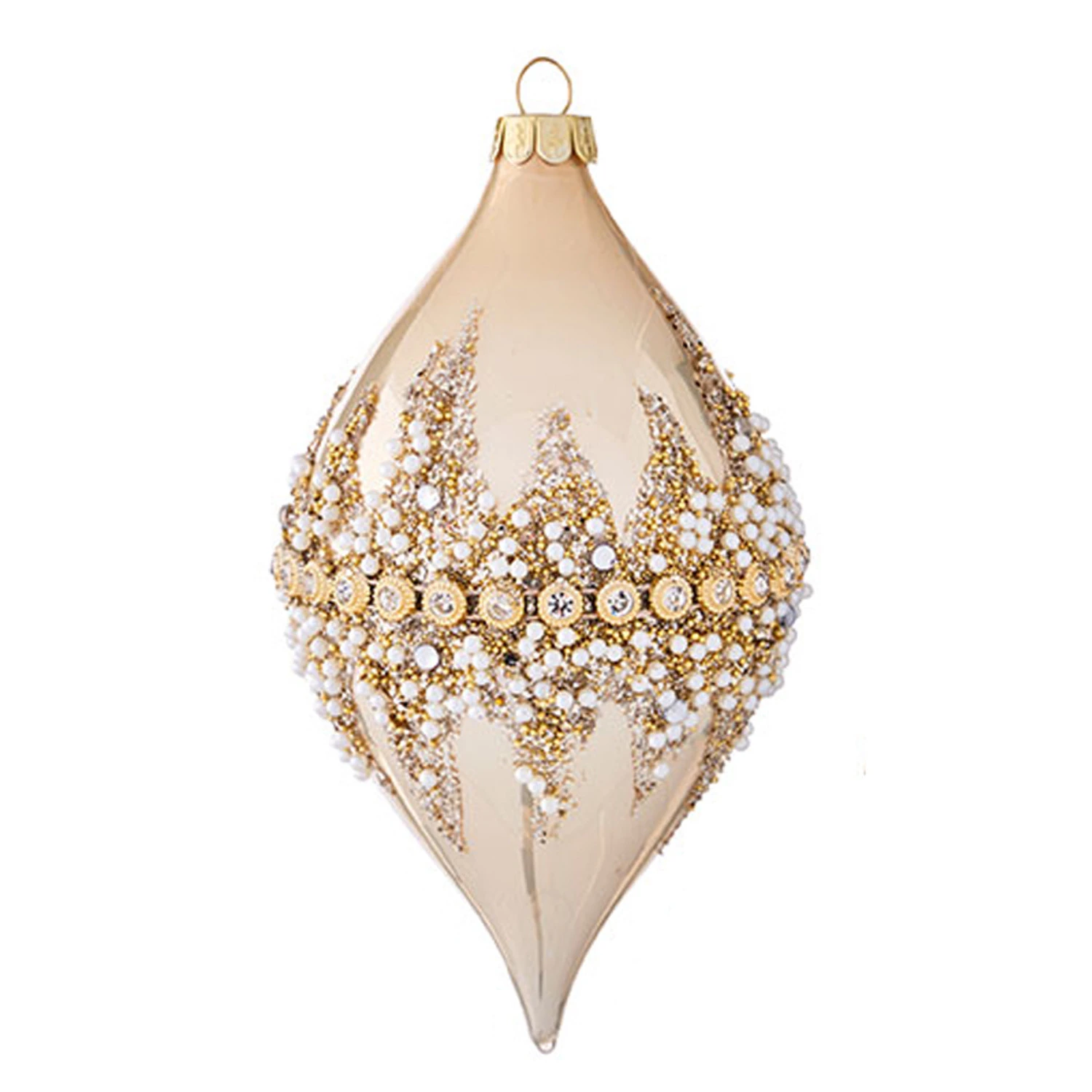 Raz 6" Gold Beaded Glass Christmas Ornament 4022874 Raz 6" Gold Beaded Glass Christmas Ornament 4022874 -The Jolly Christmas Shop apiwuqrlu 78287.1646091883