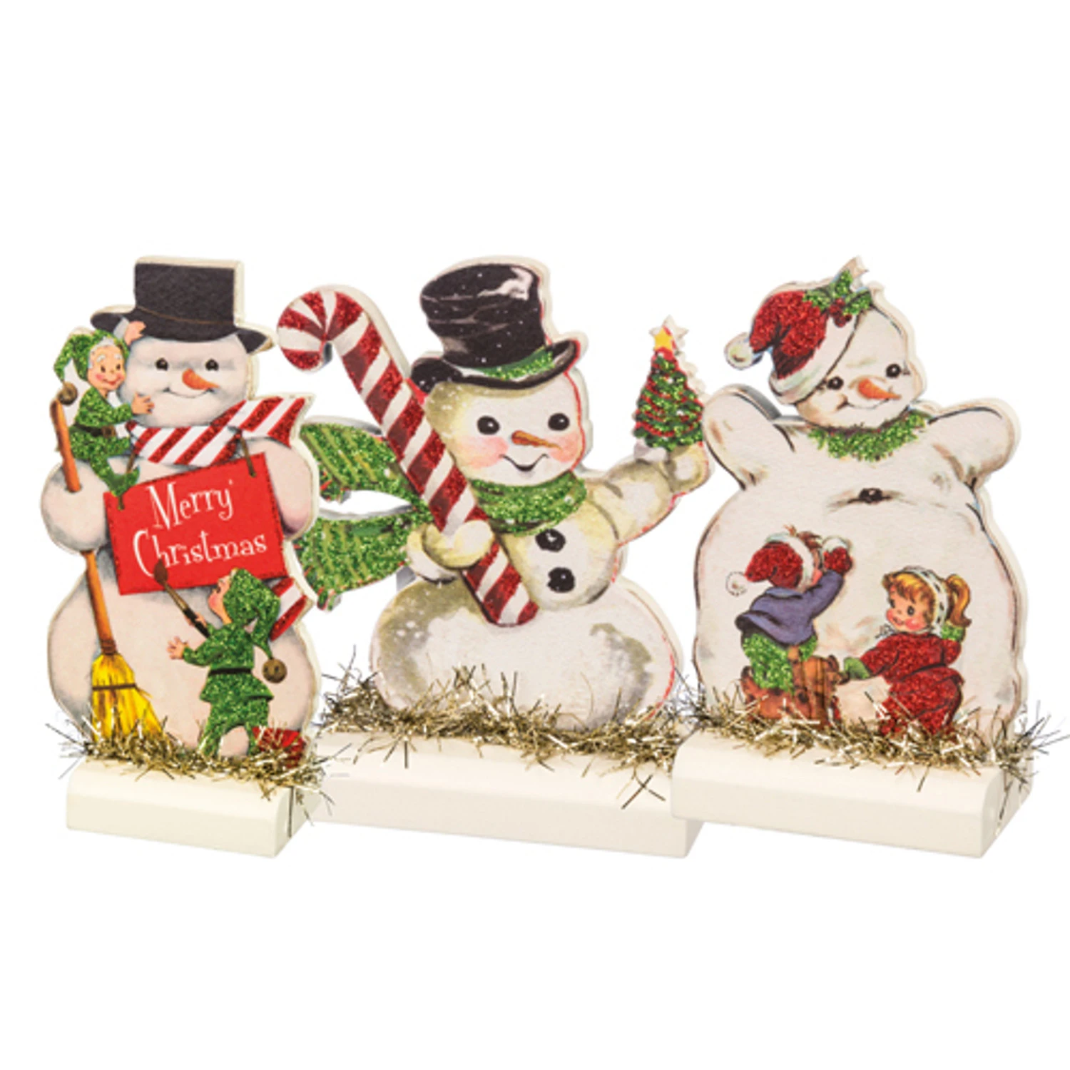 Primitives By Kathy Set of 3 Retro Snowmen Stand Up Christmas Figures 32297 Primitives By Kathy Set Of 3 Retro Snowmen Stand Up Christmas Figures 32297 -The Jolly Christmas Shop