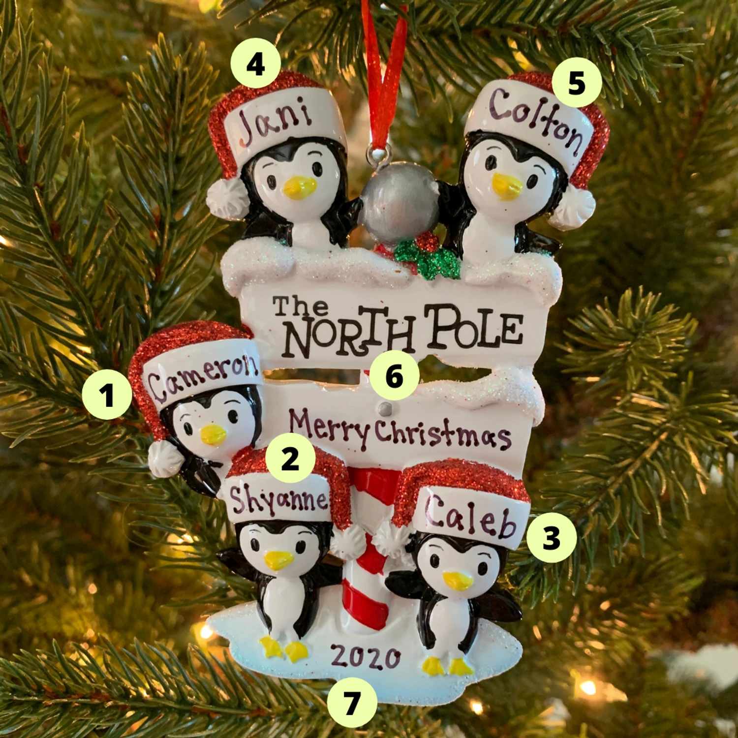 Penguin Family of 5 at The North Pole Personalized Christmas Ornament OR1739-5 Penguin Family Of 5 At The North Pole Personalized Christmas Ornament OR1739-5 -The Jolly Christmas Shop apiyytkdi 15333.1646091876