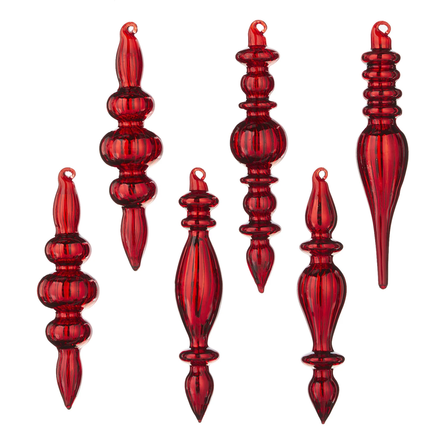 Raz 6.5" Box of Red Finial Glass Christmas Ornaments 4122819 Raz 6.5" Box Of Red Finial Glass Christmas Ornaments 4122819 -The Jolly Christmas Shop apiz8ks18 30518.1646091862