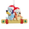 Kurt Adler Bluey & Bingo On Present Personalized Christmas Ornament BL2231
