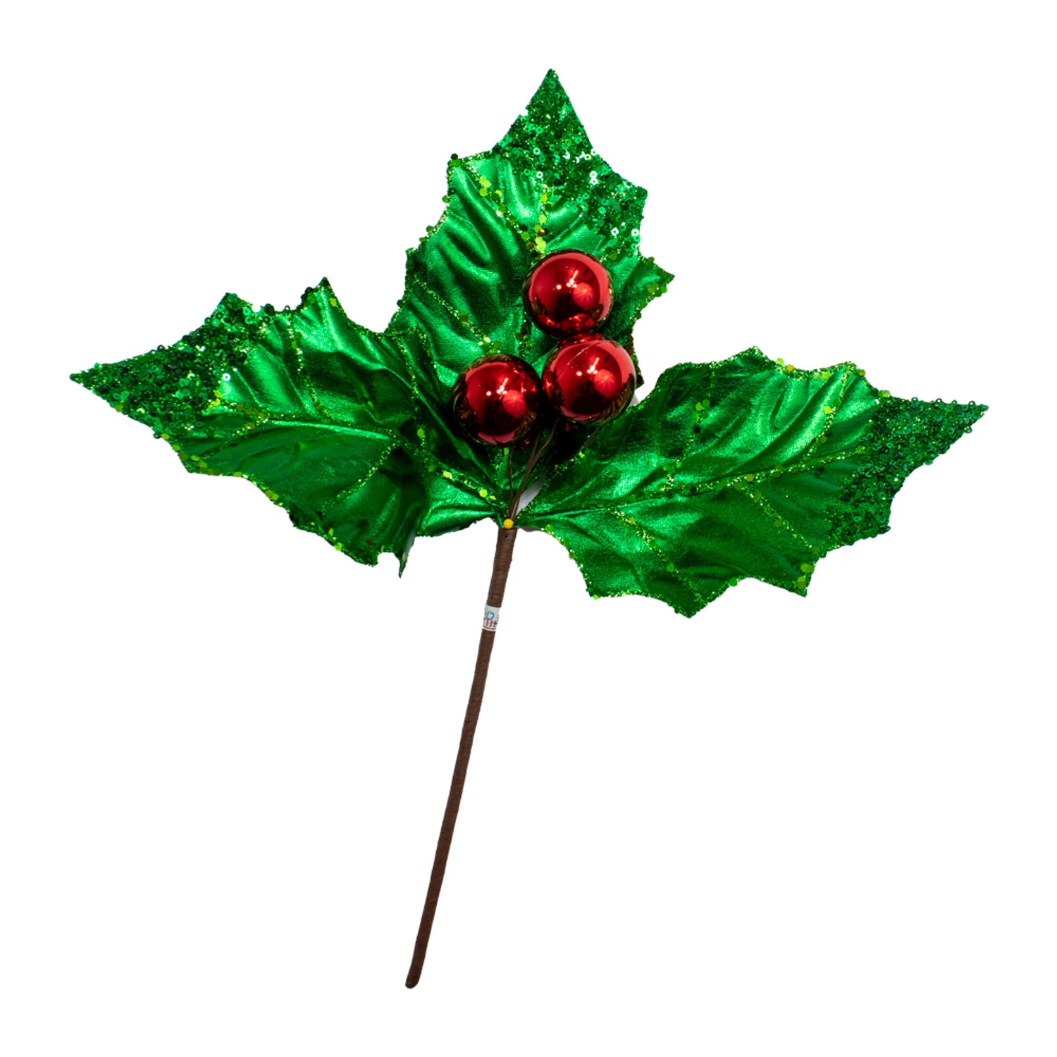 Kurt Adler 19" Large Green Holly Leaf With Red Berry Pick C0305 Kurt Adler 19" Large Green Holly Leaf With Red Berry Pick C0305 -The Jolly Christmas Shop c0305 11736.1678722653