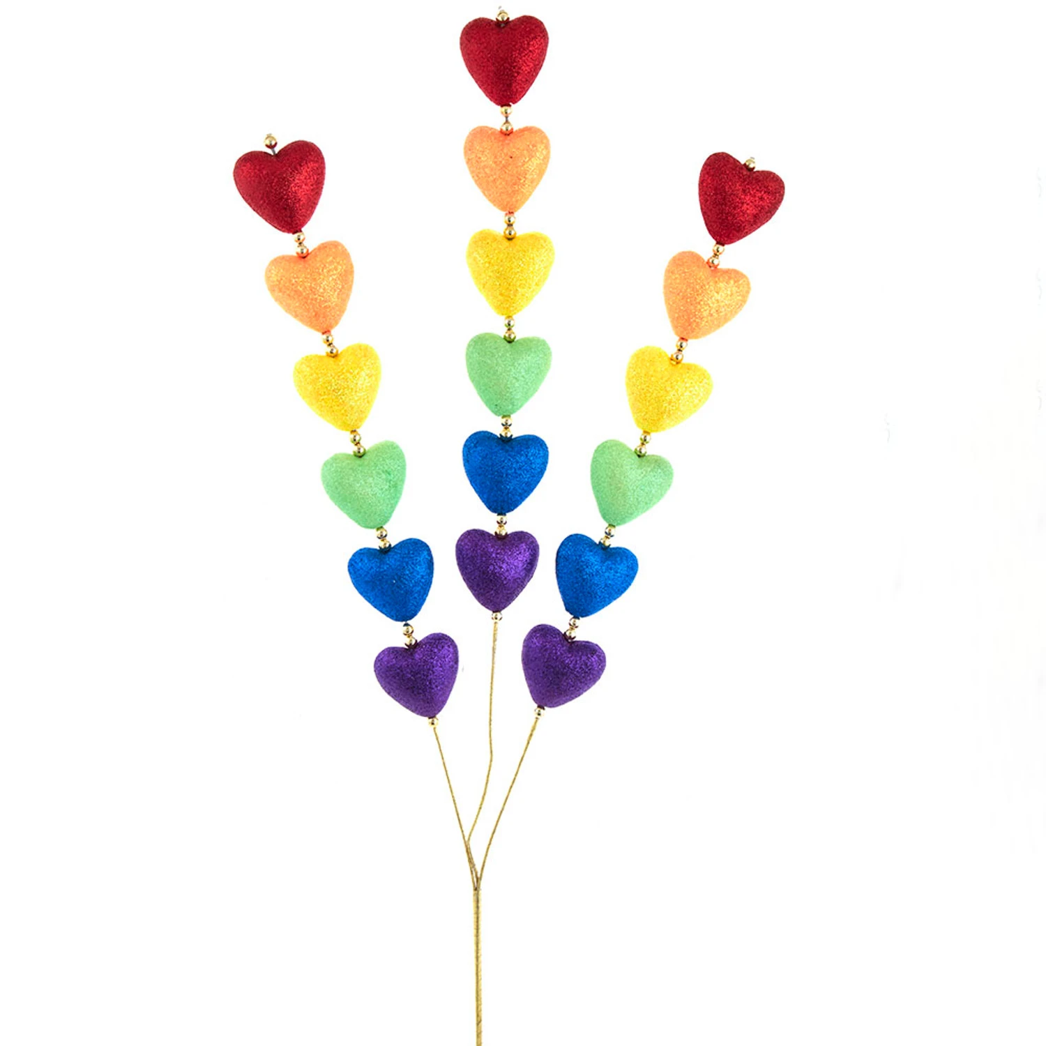 29.5" Rainbow Pride Glittered Heart Christmas Tree Spray C4932 Kurt Adler 29.5" Rainbow Pride Glittered Heart Christmas Tree Spray C4932 -The Jolly Christmas Shop c4932 36075.1653317912