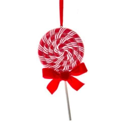 Kurt Adler 6.3" Set Of 2 Peppermint Stripe Lollipop Christmas Ornament D4099 -The Jolly Christmas Shop d4099b 19601.1677620129