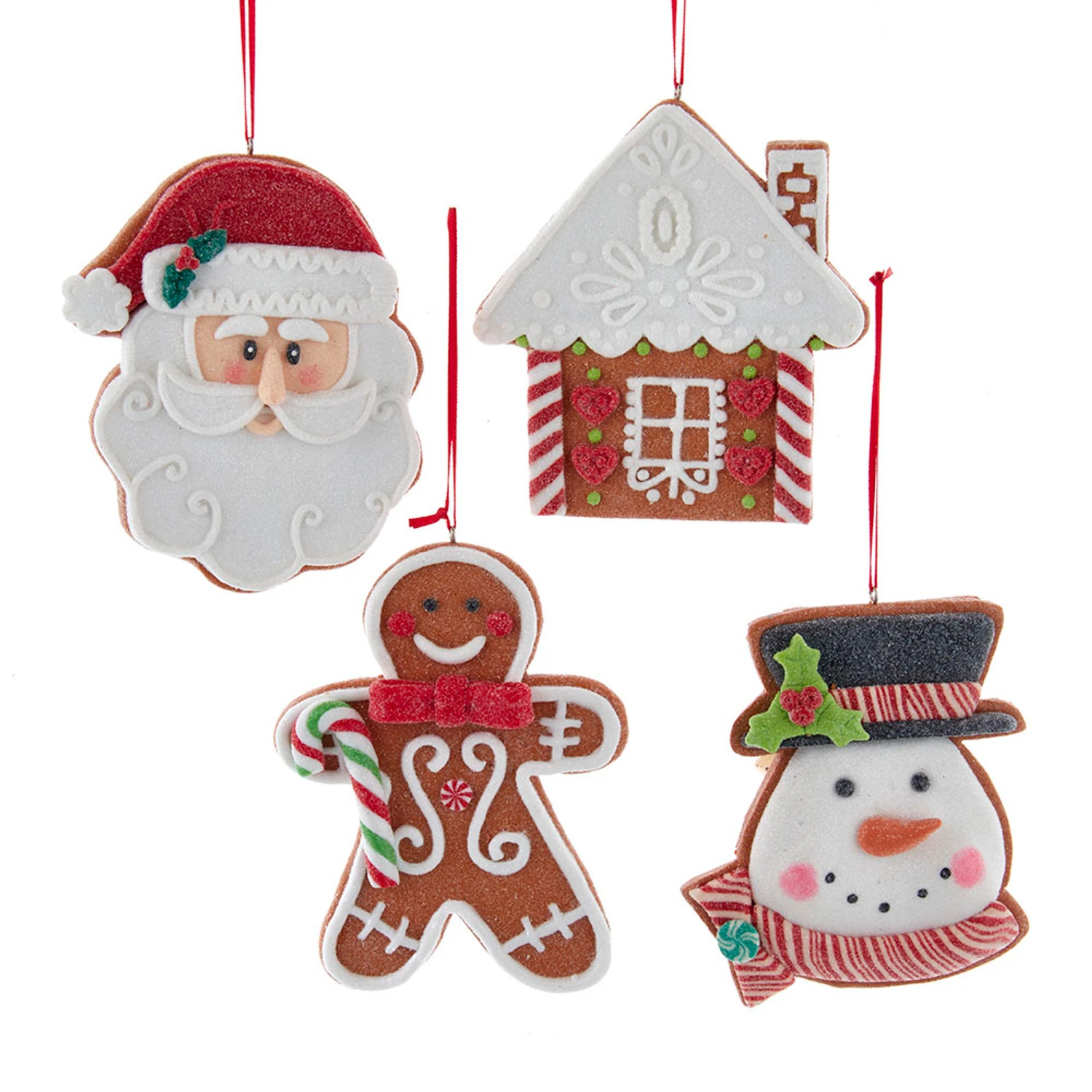 Kurt Adler 4.85" Set of 4 Claydough Cookie Christmas Ornament D4156 Kurt Adler 4.85" Set Of 4 Claydough Cookie Christmas Ornament D4156 -The Jolly Christmas Shop d4156 68625.1677688111