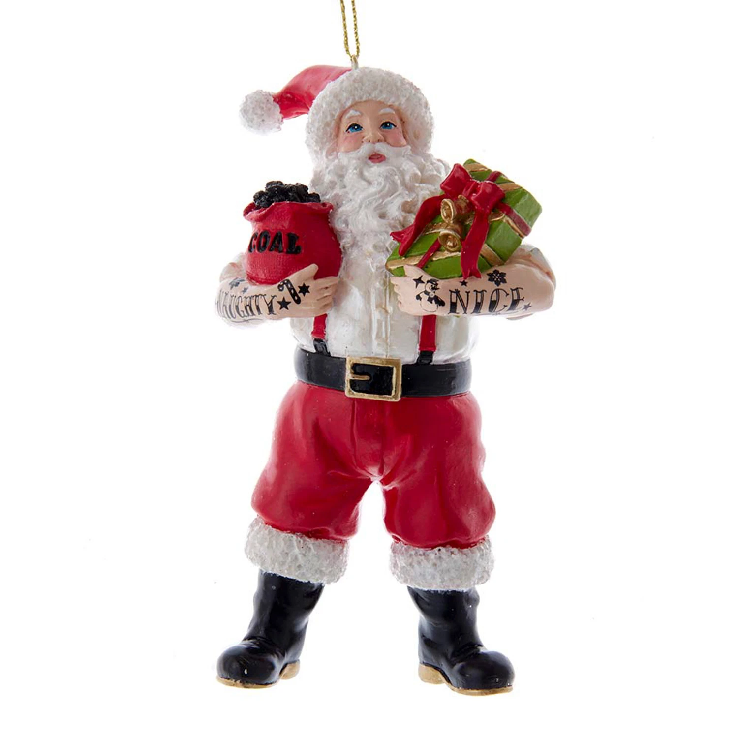 5" Tattoo Santa Christmas Ornament E0674 Kurt Adler 5" Tattoo Santa Christmas Ornament E0674 -The Jolly Christmas Shop e0674 67658.1653337920