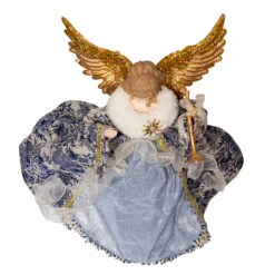 Kurt Adler 17" Indigo Blue Delft Angel Christmas Tree Topper J6099 -The Jolly Christmas Shop j6099 05 70425.1653408812
