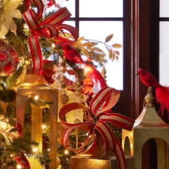 Raz 1.5" Jeweled Red Velvet Wired Christmas Ribbon R4327705