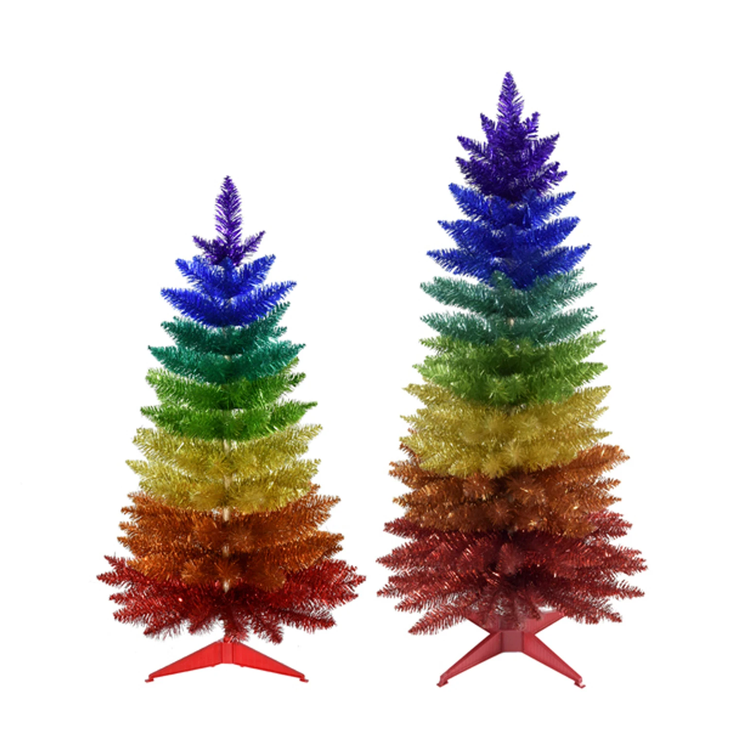 Kurt Adler 3' or 4' Un-Lit Rainbow Foil Artificial Christmas Tree Kurt Adler 3' Or 4' Un-Lit Rainbow Foil Artificial Christmas Tree -The Jolly Christmas Shop tr2392 tr2393 56327.1678131155