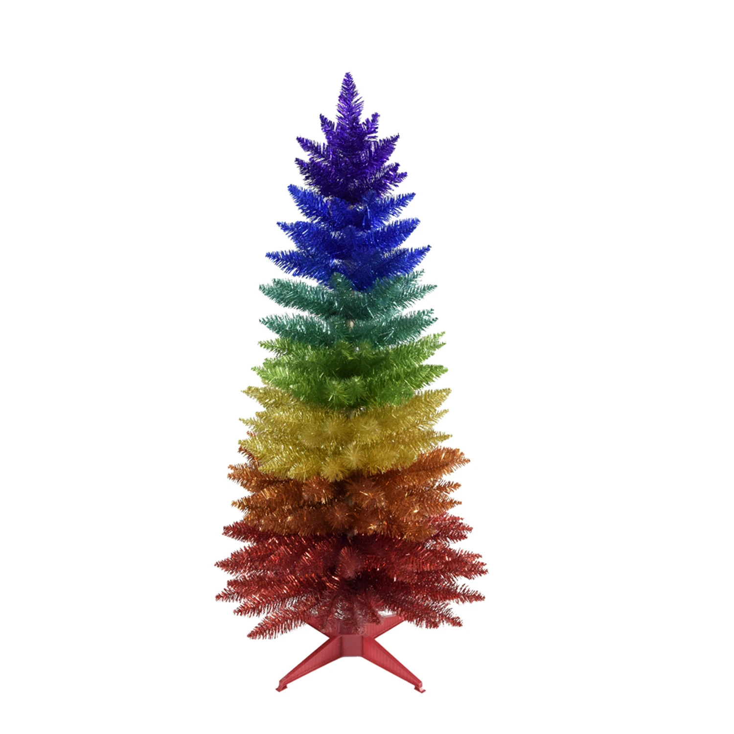 Kurt Adler 3' or 4' Un-Lit Rainbow Foil Artificial Christmas Tree Kurt Adler 3' Or 4' Un-Lit Rainbow Foil Artificial Christmas Tree -The Jolly Christmas Shop tr2393 43437.1678131156